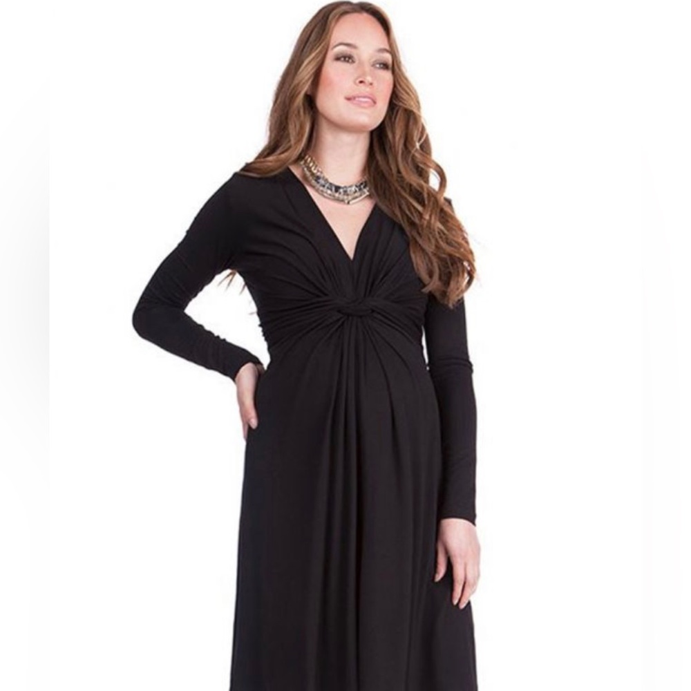 Seraphine Black Empire Waist Maternity Dress Size 6